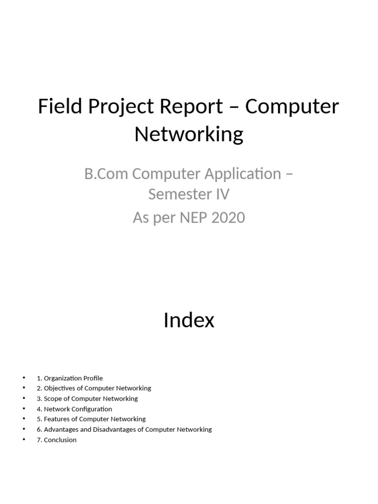 Computer Networking Project Report | PDF | Computer Network | Security