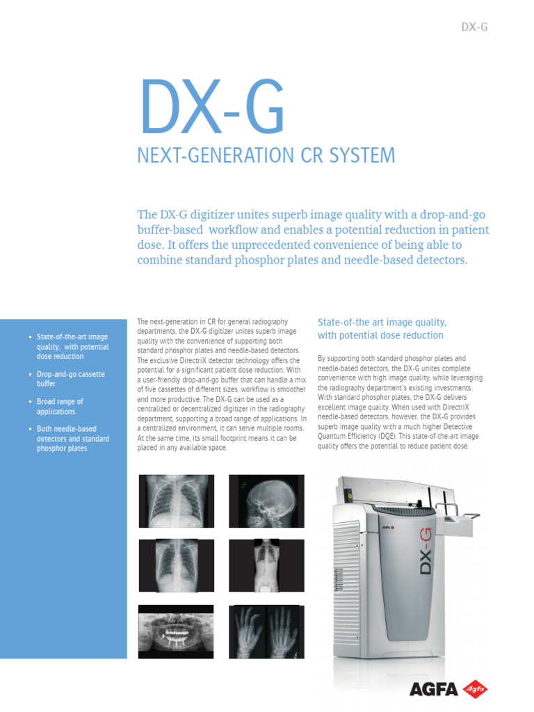 DX-G (US - Datasheet) | PDF | Radiography | Electronics