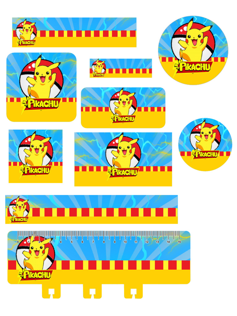 ETIQUETA PIKACHU Escolares | PDF