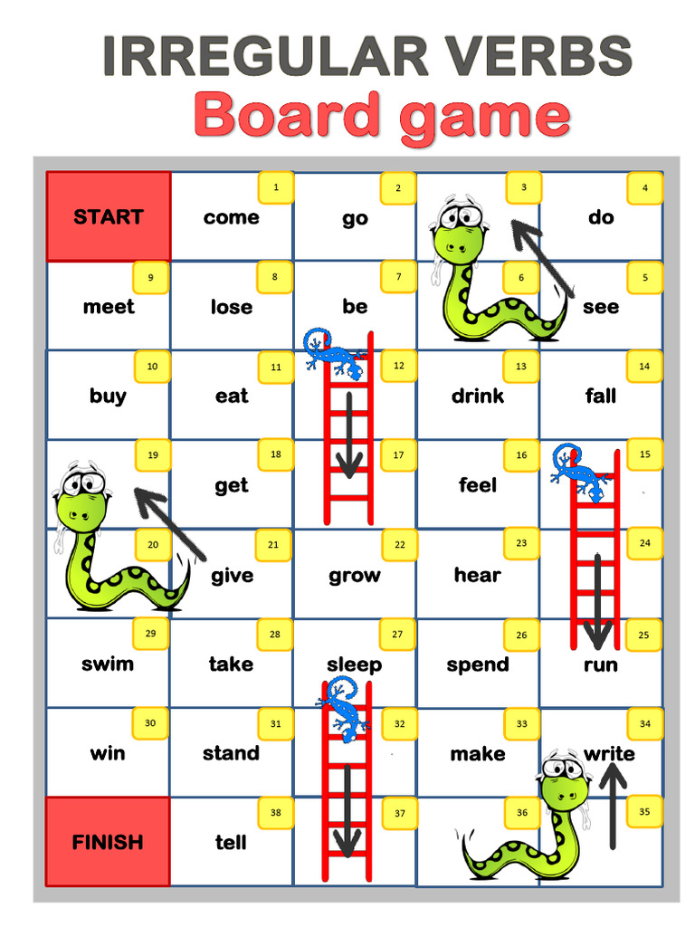 Irregular Verbs Board Game | PDF