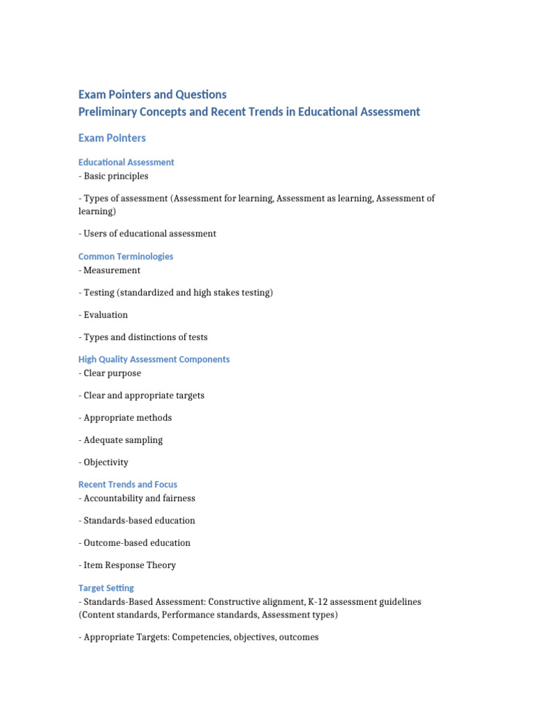 Educational Assessment Insights and Trends | PDF | Educational ...