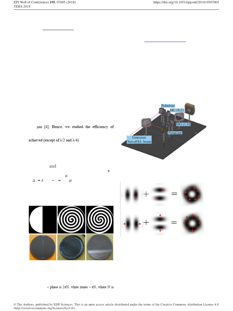 Vector and Mixed Beams in THz Range | PDF | Polarization (Waves ...