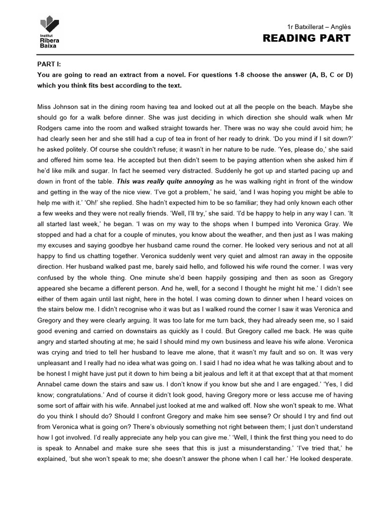 Reading Comprehension: Mr. Rodgers' Dilemma | PDF