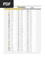 Pokémon Go Complete Pokedex Excel | PDF | Pokémon | Nintendo Franchises