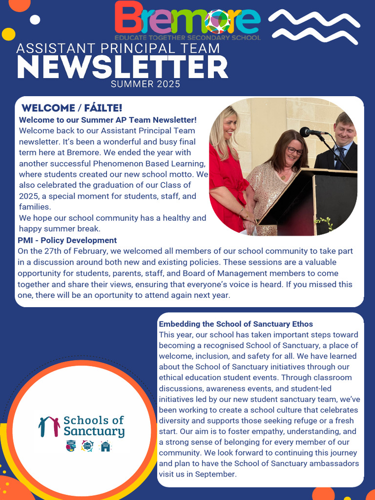 Bremore ETSS AP Team Newsletter Summer 2025 | PDF