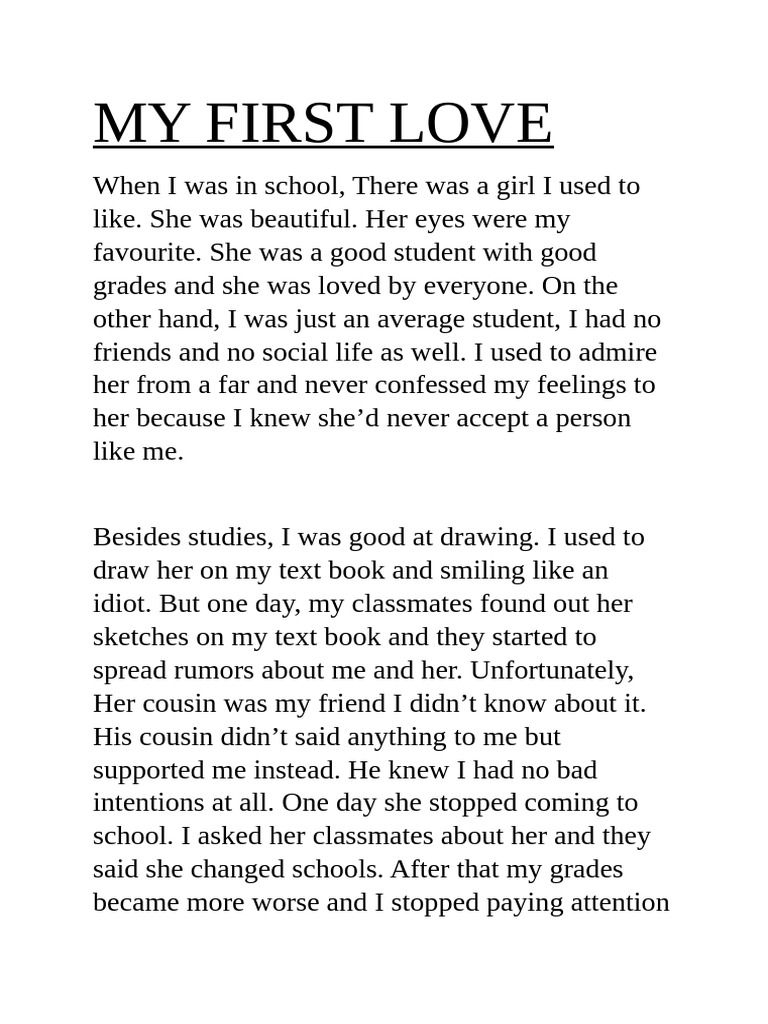My First Love | PDF