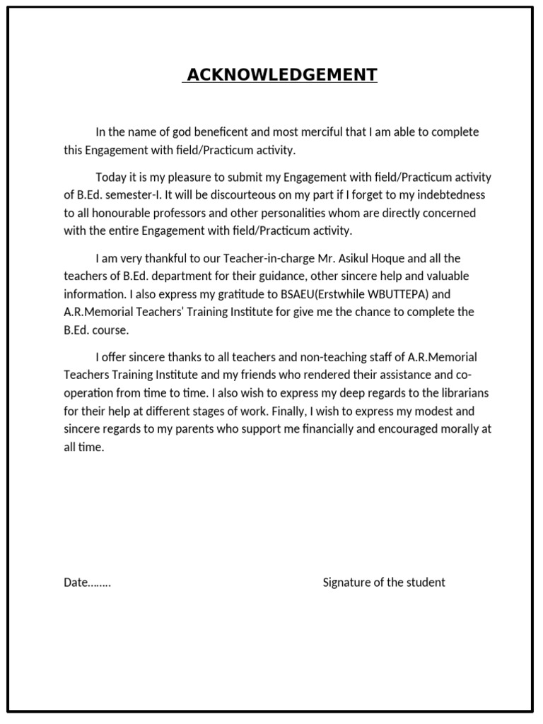 Acknowledgement | PDF