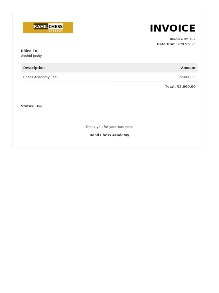Invoice 187 | PDF