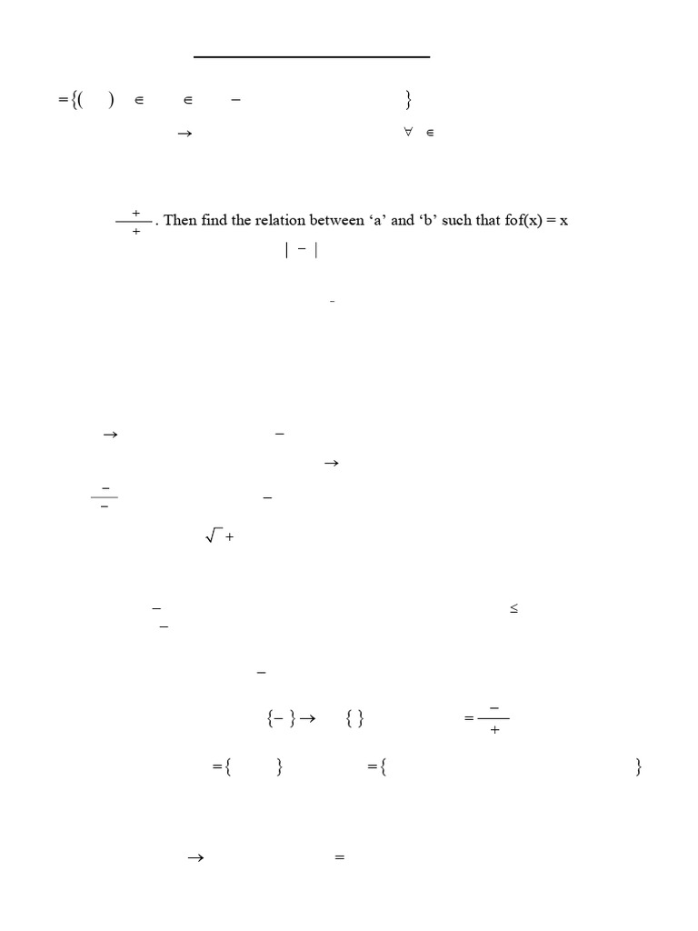 Relations and Functions: Equivalence & Bijective Properties | PDF ...