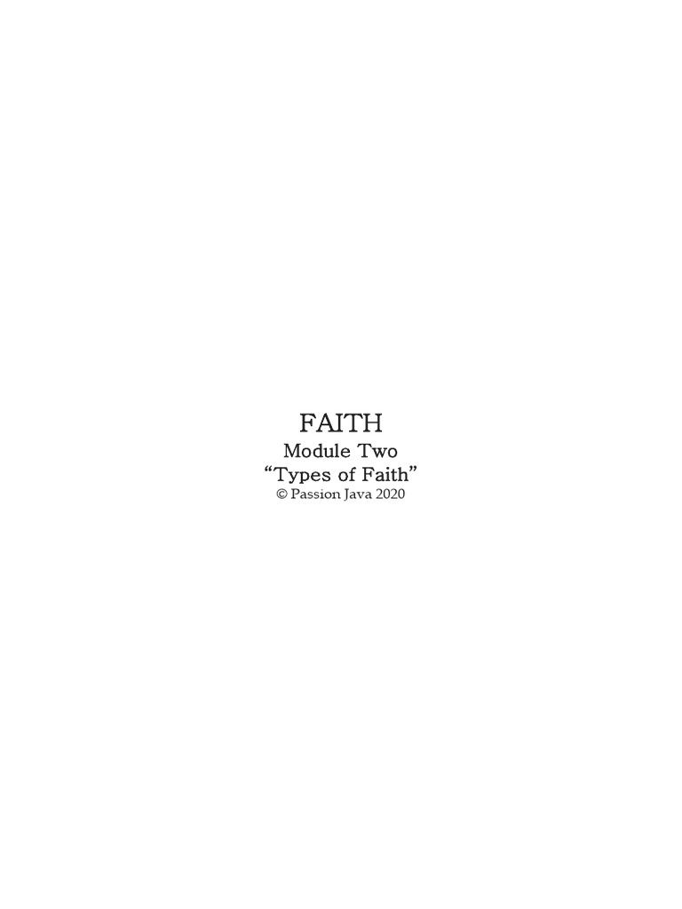 Types of Faith in Christianity | PDF | Faith | Grace In Christianity