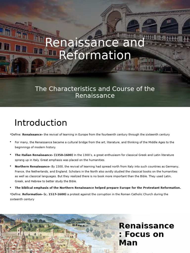 Renaissance and Reformation Overview | PDF | Renaissance | Don Quixote