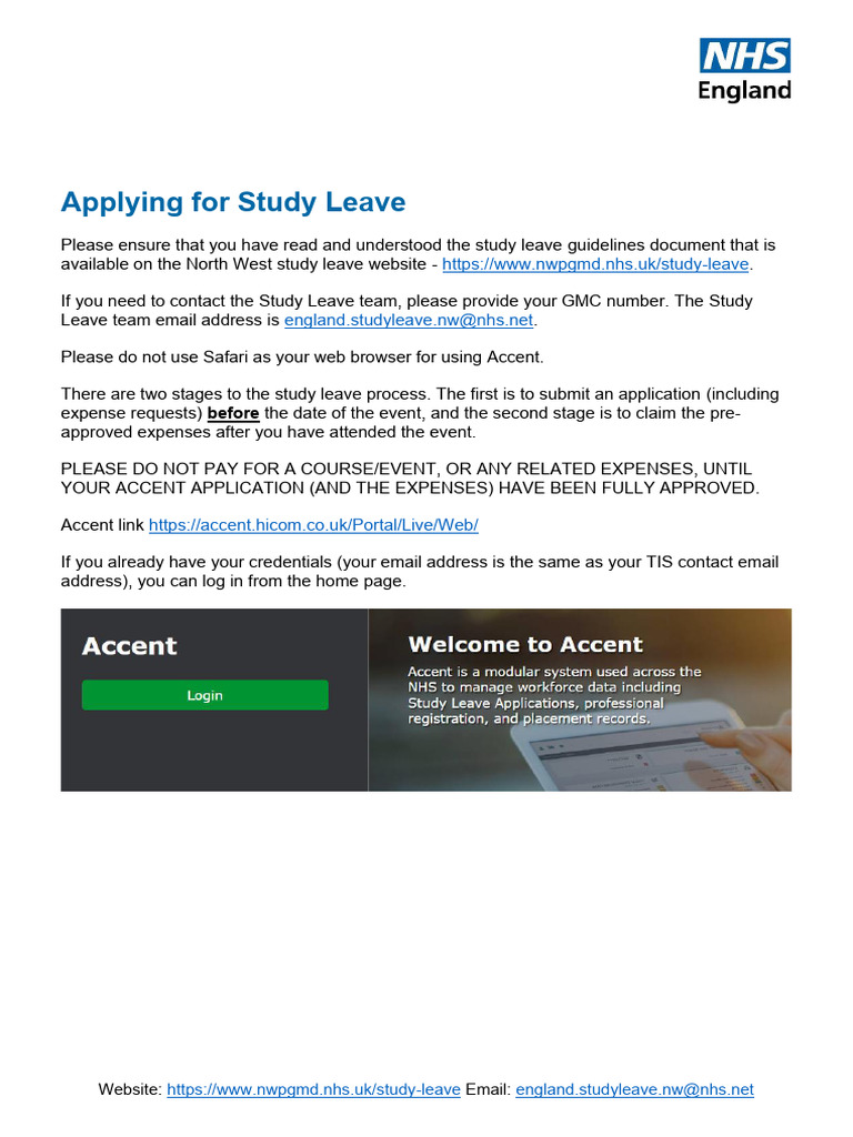 GHS Study Leave Application Guide 2025/2026 | PDF | Receipt | Websites