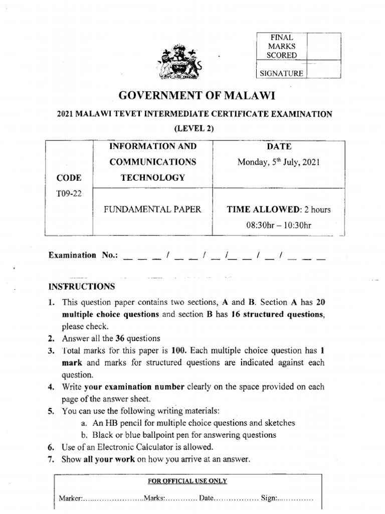 Fundamental Level-2 Paper | PDF