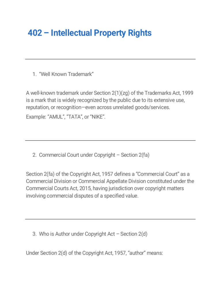 Intellectual Property Rights Overview | PDF | Copyright | License