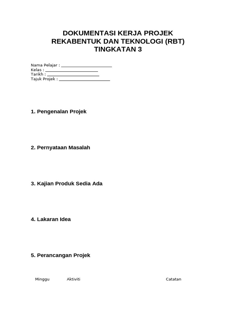Template Dokumentasi RBT T3 | PDF
