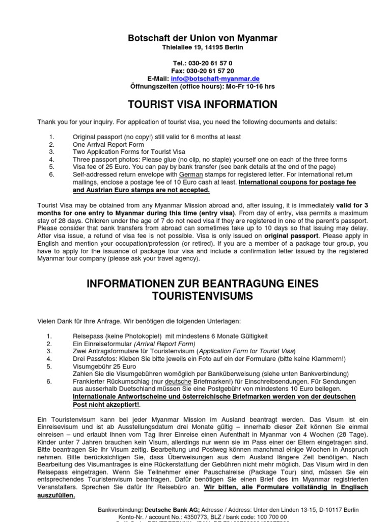 Tourist Visa