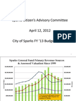 Sparks Recommended FY13 Budget