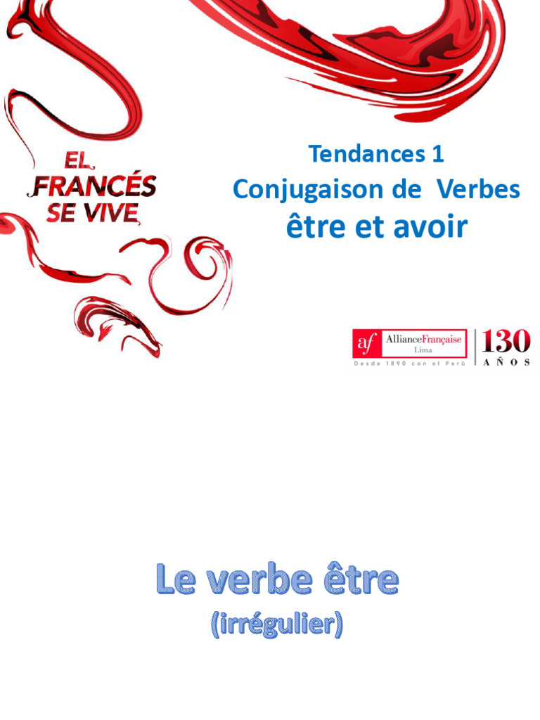 Conjugaison des verbes être et avoir | PDF