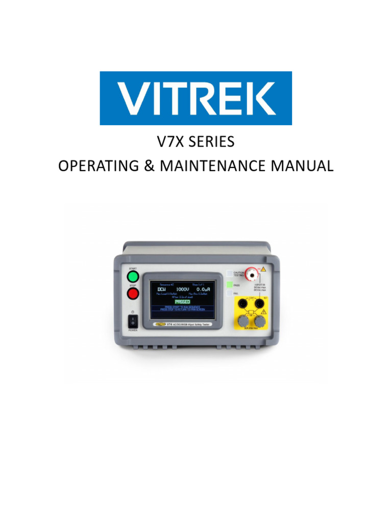 V7X Series Operating Manual Guide | PDF | Insulator (Electricity ...