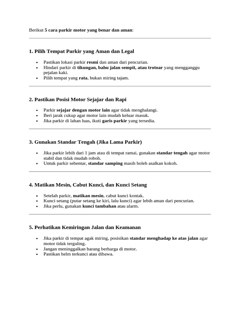 5 Cara Parkir Motor Yang Benar Dan Aman PDF(02)