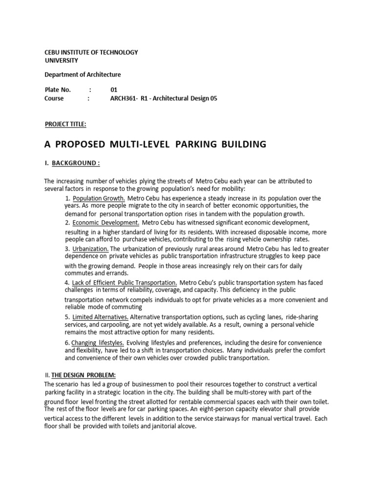 Proposed Multi-Level Parking Design | PDF | Transport | Public Transport
