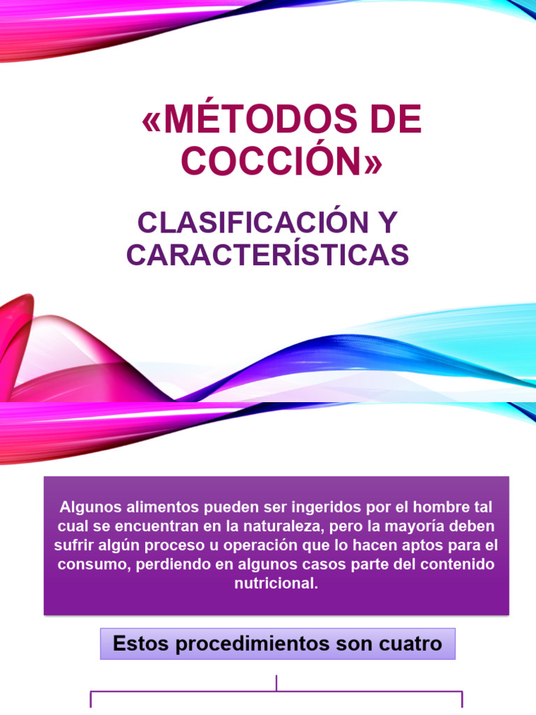 Métodos de Cocción: Tipos y Características | PDF | Hirviendo | Cocinando