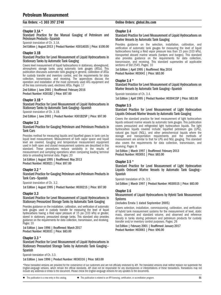 Petroleum Measurement Standards Overview | PDF | Calibration | Petroleum
