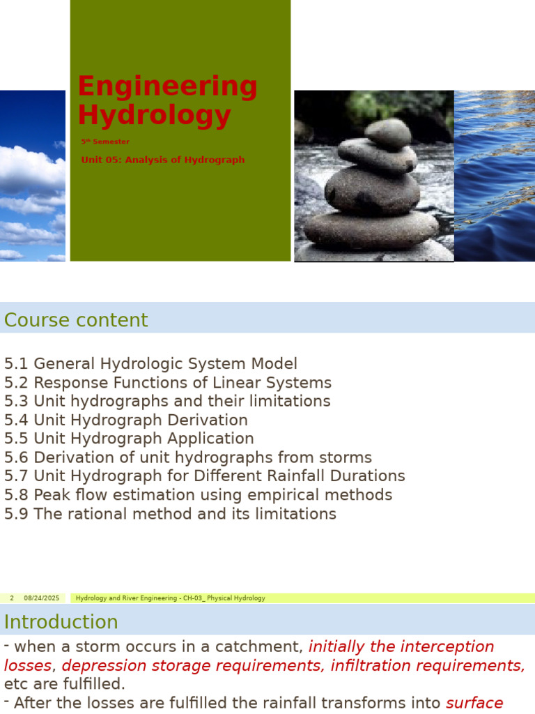 Limitations of Unit Hydrograph Analysis | PDF | Discharge (Hydrology ...