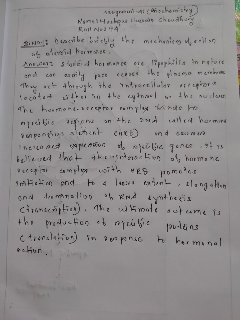 Assignment 41 (Biochemistry) | PDF