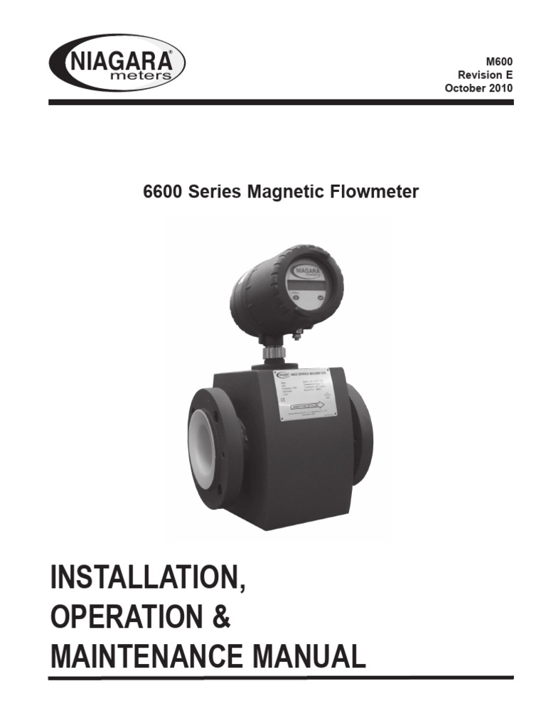 6600 Series Mag Meter Manual | PDF | Flow Measurement | Electromagnetic ...
