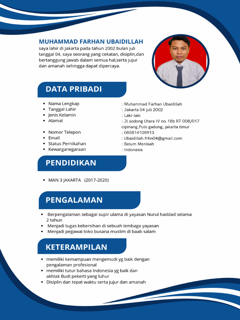 CV Farhan Ubaidillah _20250723_132450_0000 | PDF