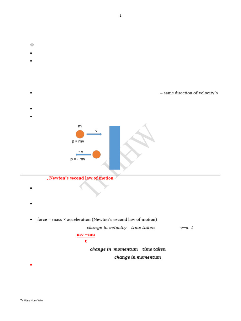 Understanding Momentum and Forces | PDF | Momentum | Collision