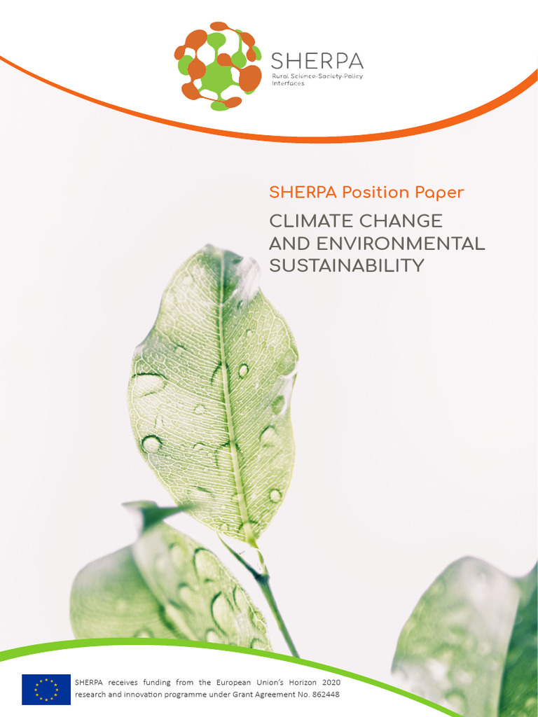 Climate Change and Environmental Sustainability: SHERPA Position Paper ...