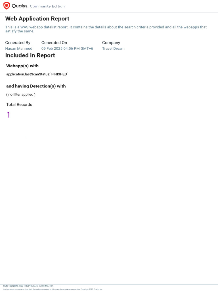 Web Application Report Trave8hm 20250209 | PDF