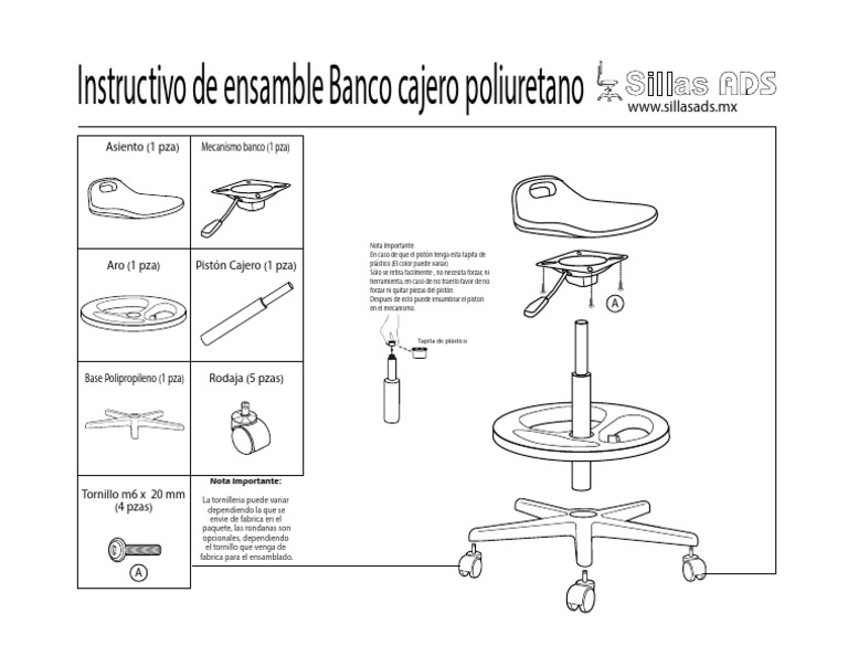 Banco Cajero Poliuretano | PDF