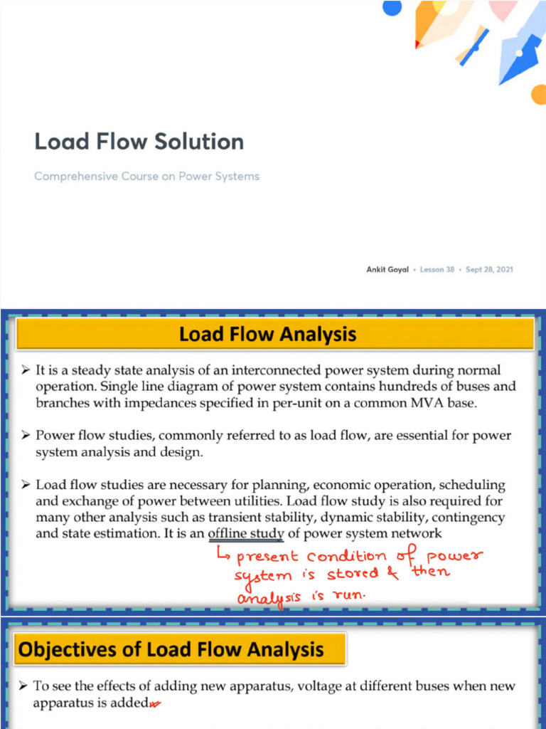 Load Flow Solution With Anno | PDF
