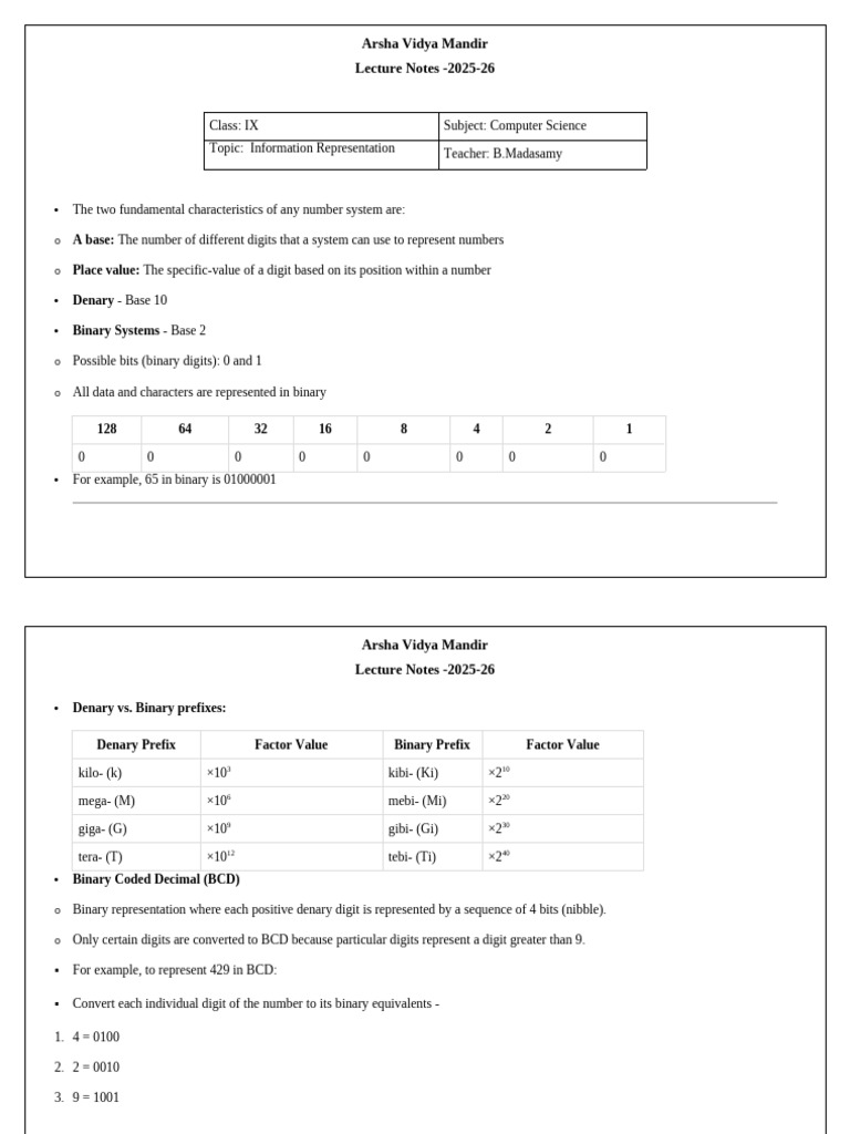 Understanding Number Systems and Data Representation | PDF | Data ...