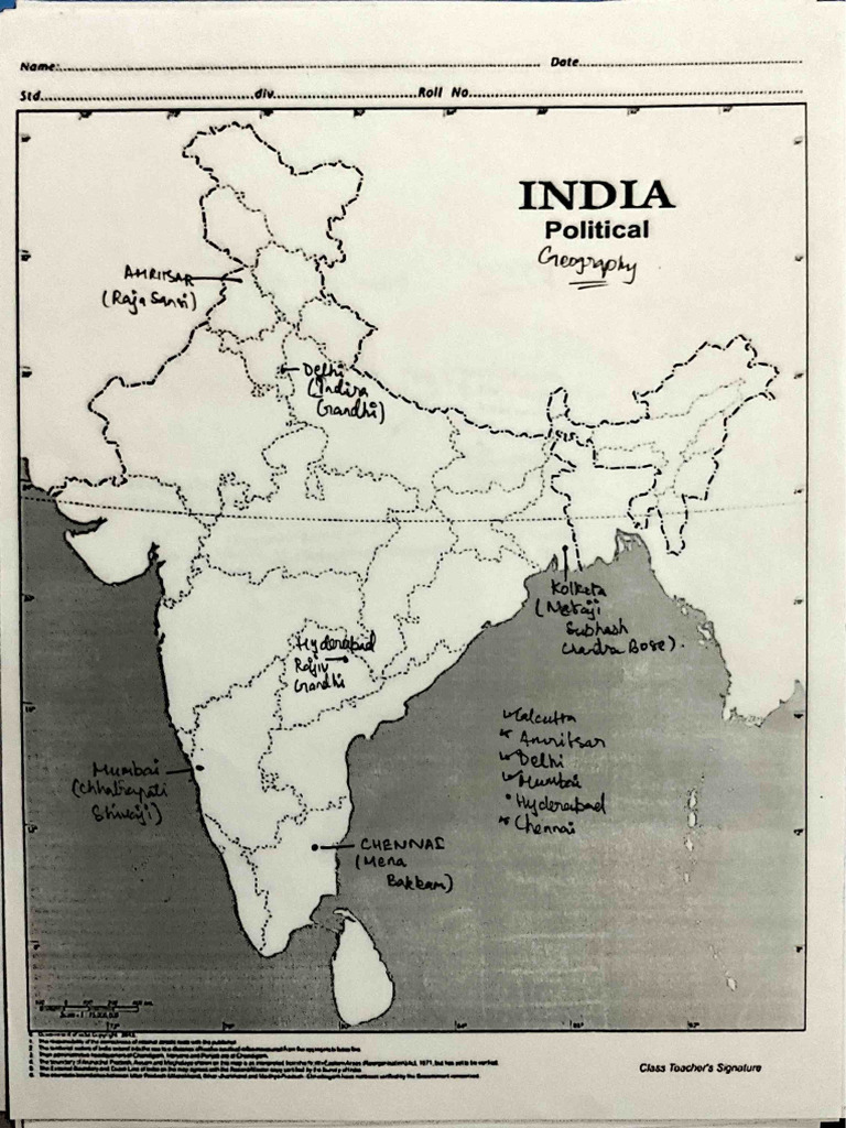 India Political Outline Map PDF | PDF