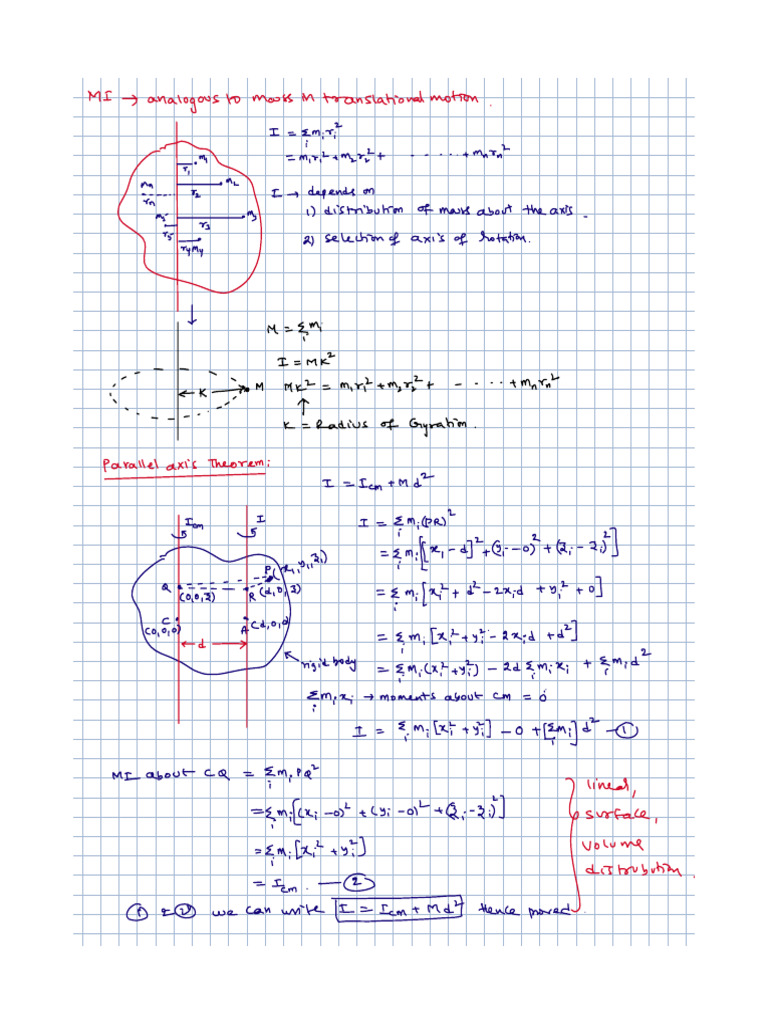 Moment of Inertia and Torque Concepts | PDF | Rotation | Physics