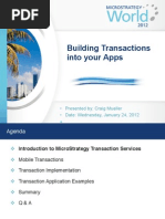 MSTRWorld2012 T1Mobile S5 Adding Transaction Services To Mobile Apps