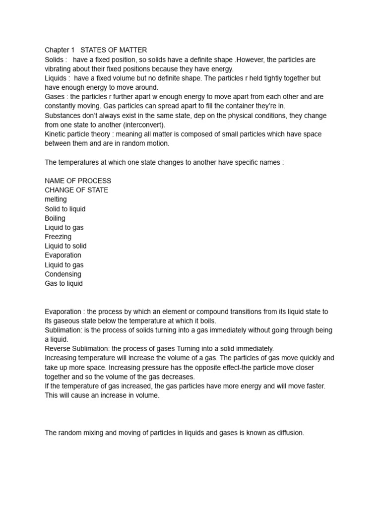Understanding States of Matter | PDF
