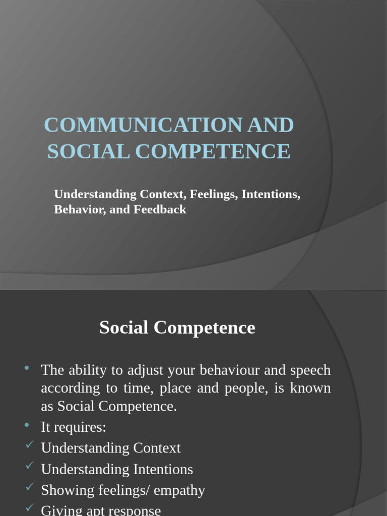 Enhancing Social Competence Skills | PDF | Communication | Empathy
