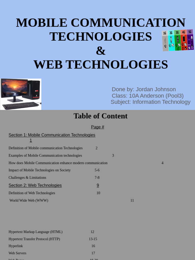 Mobile and Web Technologies Overview | PDF | World Wide Web | Internet ...