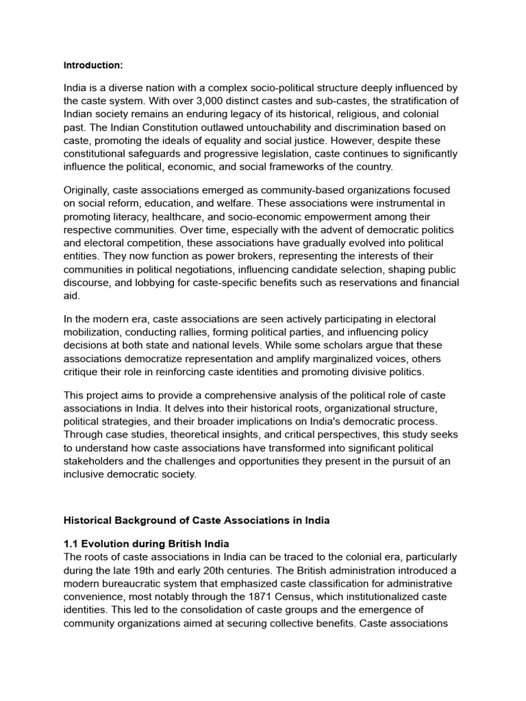 Caste Associations in Indian Politics | PDF | Caste | Politics Of India