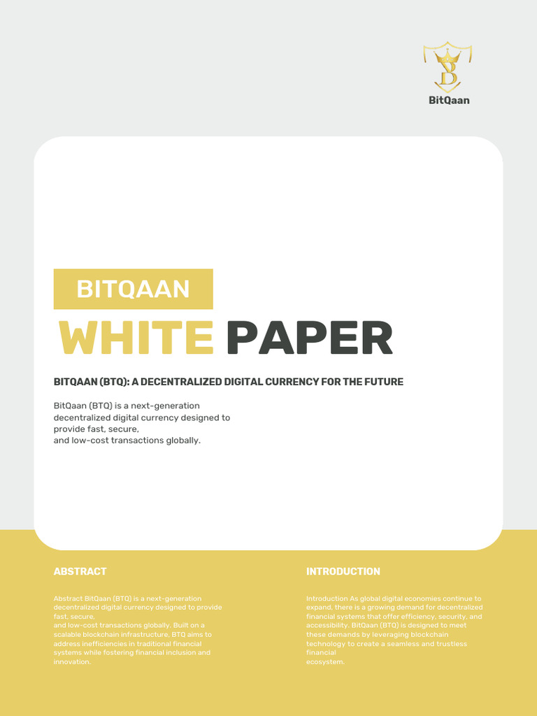 Bitqaan White Paper | PDF | Economies | Business