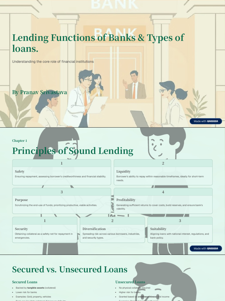 Lending Activities of Banks Explained | PDF | Loans | Finance & Money ...