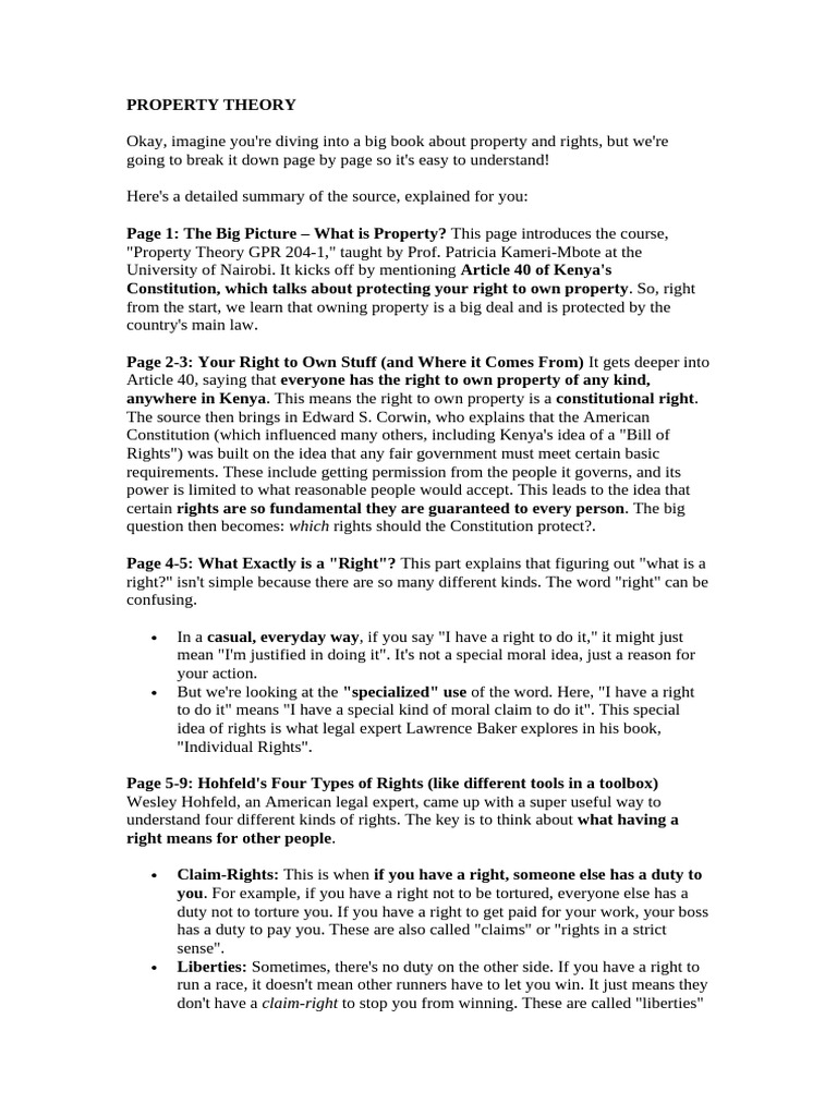 Understanding Property Rights in Kenya | PDF | Intellectual Property ...