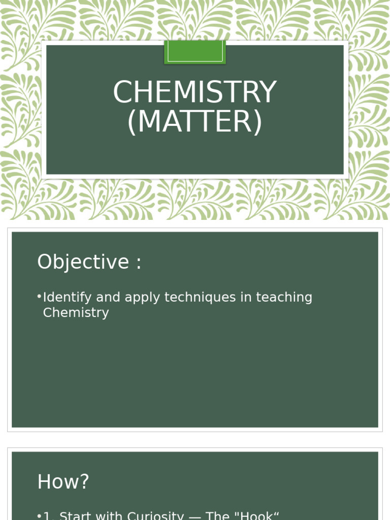 Engaging Chemistry Teaching Techniques | PDF