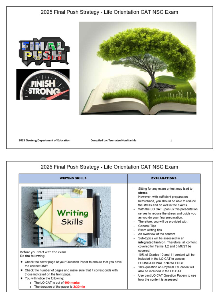 2025 LO CAT Exam Preparation Guide | PDF | Stress (Biology) | Stress ...