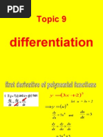 Differentiation 8 - Small Change and Approximation 
